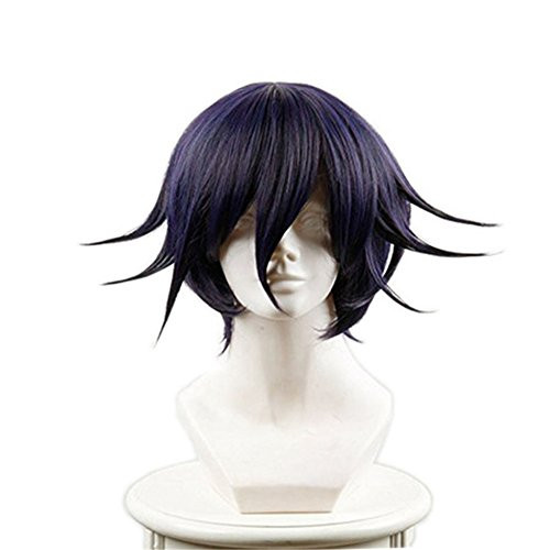 Xingwang Queen Xingwang Queen Anime Short Mixed Blue Cosplay Wig Cos Party Wigs for Men Boys