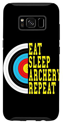 Galaxy S8 Funny Archery Quote - Eat Sleep Archery Repeat Case