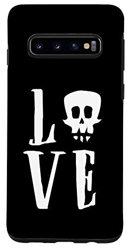 Galaxy S10 Love Halloween - Skeleton Head Funny Halloween Phone Case