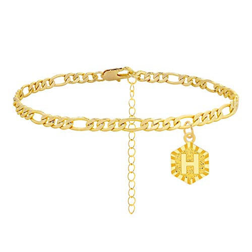 Initial Anklet Gold Ankle Bracelets for Women Dainty Figaro Chain Anklet A-Z Letter Alphabet Anklet Cute Ankle Bracelet for Teen Girls Beach Foot Jewelry H Initial Anklet Gold Ankle Bracelets for Women Dainty Figaro Chain Anklet A-Z Letter Alphabet Anklet Cute Ankle Bracelet for Teen Girls Beach Foot Jewelry H