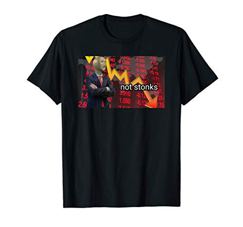 Not Stonks Meme Man T-Shirt
