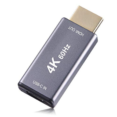 USB-C Female to HDMI Male AdapterUSB Type C 3_1 Input to HDMI Ouput Converter4K 60Hz USBC Thunderbolt 3 Adapter for New MacBook ProMac AirChromebook Pixel and More Gray