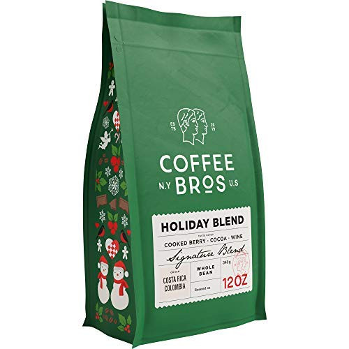 Coffee Bros_ Holiday Blend Whole Bean  100 Arabica  1 Bag 12oz  Medium Roast  Great Holiday Gift