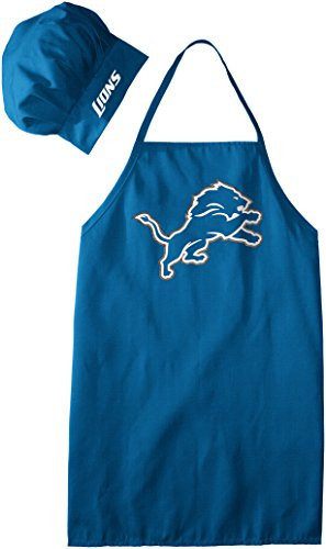 NFL Detroit Lions Chef Hat   Apron Set Blue One Size