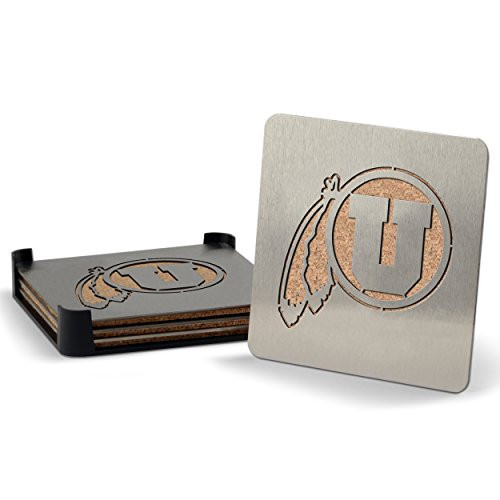 NCAA Utah Utes Boaster Stainless Steel Coaster Set of 4