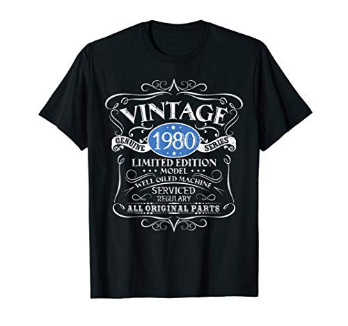 Vintage 1980 40th Birthday All Original Parts Gift T-Shirt