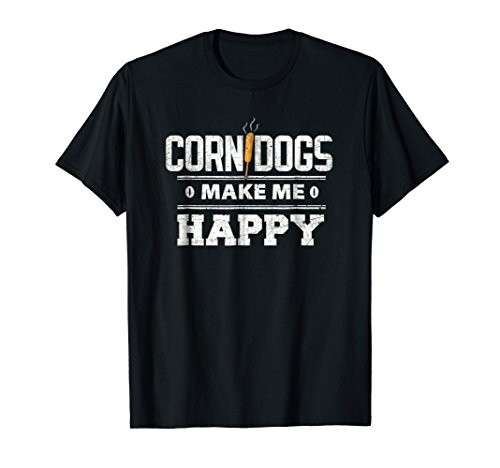 Corn Dogs Make Me Happy T-Shirt Love Corn Dogs Shirt