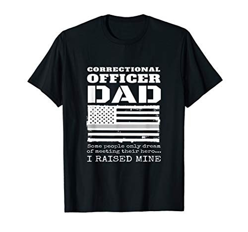Proud Dad Of A Correctional Officer Father Thin Silver Line T-Shirt