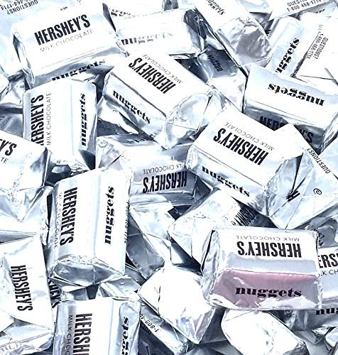 CrazyOutlet Christmas Hersheys NUGGETS Milk Chocolate Candy Bars 2 Pound Bulk Bag