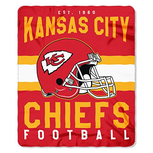 NFL Kansas City Chiefs Singular Fleece Throw 50-inch by 60-inch Red NFL Kansas City Chiefs Singular Fleece Throw 50-inch by 60-inch Red