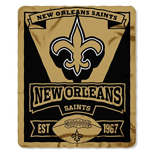 NFL New Orleans Saints Marque Fleece Throw Blanket 50 x 60
