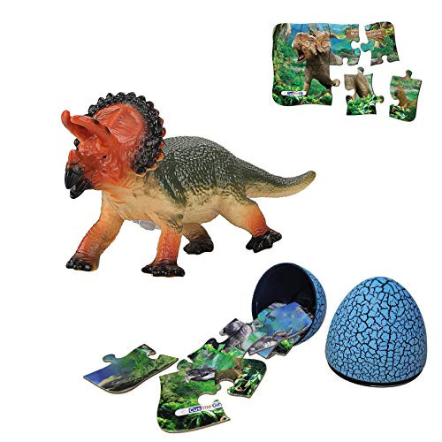Monoclonius Dinosaur Toy Sets Realistic Roaring Jumbo Dinosaur   Dinosaur Puzzle   Dinosaur Egg 3 in 1 Toddler Toys Set for Kids Boys and Girls Age 3 and up Play Education Christmasm Gift