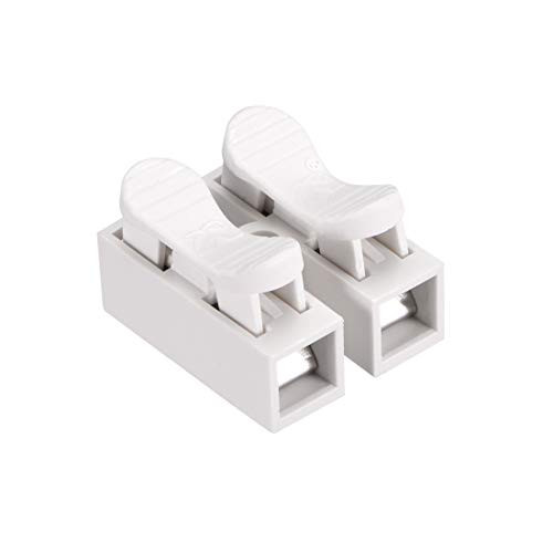uxcell Spring Wire Connectors Quick Connector Terminal Barrier Block No Welding Screws 2 Positions 150pcs