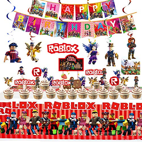 Robot Blocks Party Supplies for Kids Birthday Ro-blox Decorations Included Banners Cake Topper Cupcake Toppers Hanging Decorations Tablecover Napkins and Balloons for Kids Party Supplies Robot Blocks Birthday Party Decorations Favors Robot Blocks Party Supplies for Kids Birthday Ro-blox Decorations Included Banners Cake Topper Cupcake Toppers Hanging Decorations Tablecover Napkins and Balloons for Kids Party Supplies Robot Blocks Birthday Party Decorations Favors