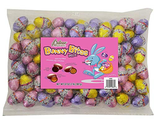 R_M_ Palmer Bunny Bites Easter EggsAssortment Of Chocolaty Filled Treats  Peanut Butter Caramel  Fudge  Individually Wrapped  Fun Sized Easter Candies Perfect For Gift Baskets  Bulk Bag2 lbs