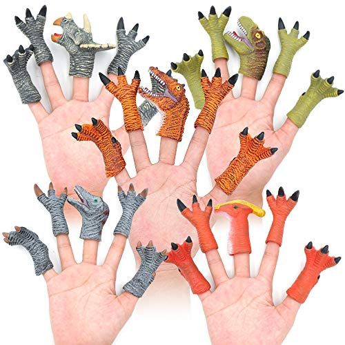 Milaski Dinosaur Figure Finger Puppets25PCS Realistic Dinosaur Finger Toys Animal Bath Finger Puppets Dinosaur Head Finger Puppets with Feet Figure Finger Toys for Kids Party Favors Milaski Dinosaur Figure Finger Puppets25PCS Realistic Dinosaur Finger Toys Animal Bath Finger Puppets Dinosaur Head Finger Puppets with Feet Figure Finger Toys for Kids Party Favors