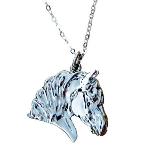 Intrepid International Draft Platinum Plate Horse Head Pendant