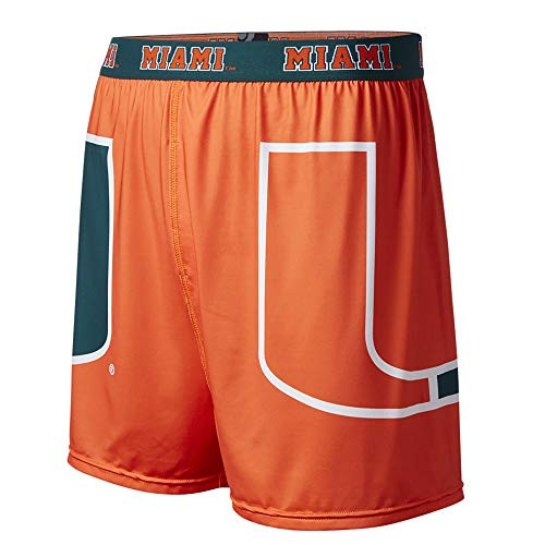 FANDEMICS NCAA University of Miami Mens Boxer Short Mens Medium 32-34