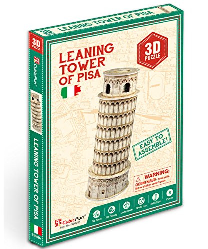 CubicFun S3008h Leaning Tower of Pisa Mini Worlds Great Architectures 3d Puzzle 8 Pieces