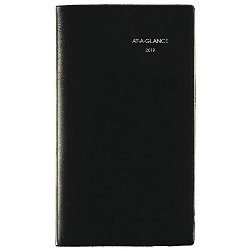 at-A-Glance DayMinder Monthly Pocket Planner, 2019, December 2018 - January 2020, 3-5/8" x 6-1/16", Black (SK5300)