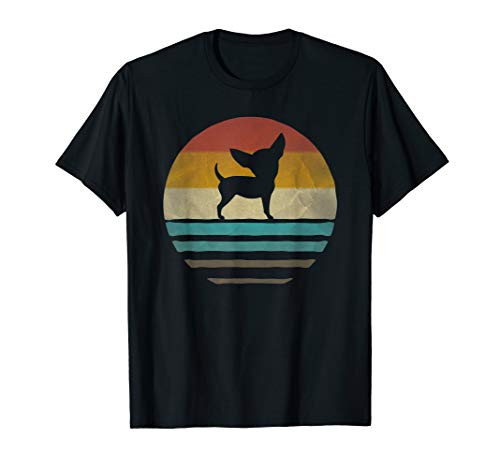 Chihuahua Dog Retro Vintage 60s 70s Silhouette Breed Gift T-Shirt
