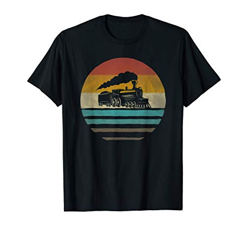 Train Driver Shirt Retro Vintage Silhouette Distressed Gift T-Shirt