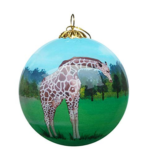 Art Studio Company Hand Painted Glass Christmas Ornament - Giraffe Art Studio Company Hand Painted Glass Christmas Ornament - Giraffe
