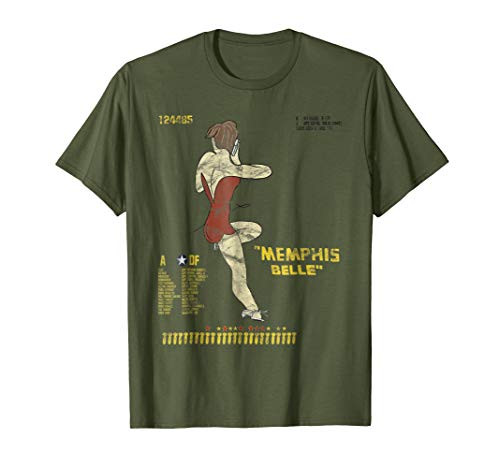 B-17F Memphis Belle Flying Fortress WWII Nose Art T-shirt