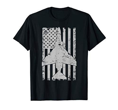 F-4 Phantom II Fighter Jet Patriotic Military Pilot T-Shirt