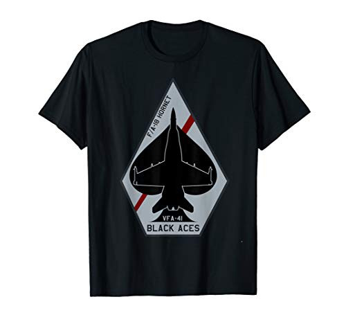 VFA-41 Black Aces F-18 Hornet Jet Fighter Airplane T-Shirt