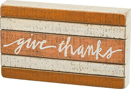 Primitives by Kathy Slat Wood Box Sign, Give Thanks Primitives by Kathy Slat Wood Box Sign, Give Thanks