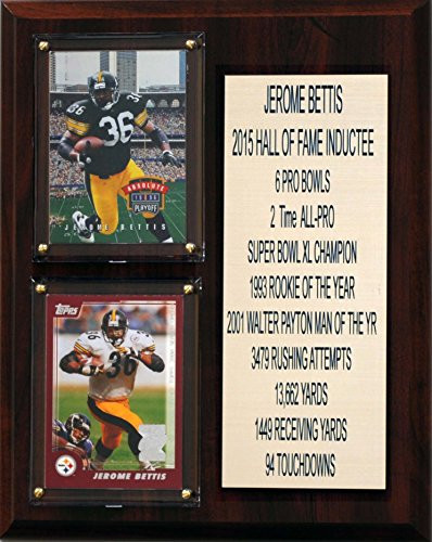 NFL Pittsburgh Steelers Jerome Bettis Career Stat Plaque 8 x 10 Brown