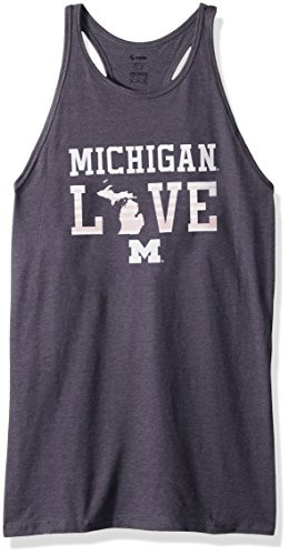 Soffe NCAA Michigan Wolverines Womens Core Tank Medium Grey Heather