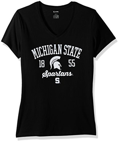 NCAA Michigan State Spartans Womens Core Tee Large Black NCAA Michigan State Spartans Womens Core Tee Large Black