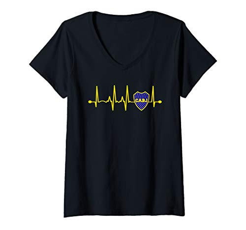 Womens Latido Club Atletico Boca Juniors Shirt Campeon de America V-Neck T-Shirt