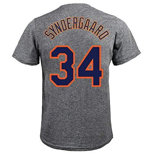 Noah Syndergaard New York Mets Youth Gray Tri-Blend Name   Number Jersey T-Shirt X-Large 1820