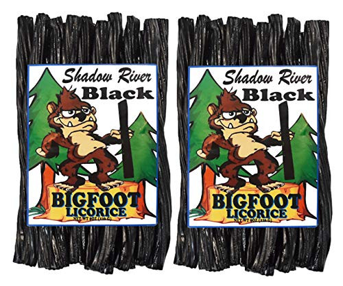 Shadow River Gourmet Black Licorice Candy - Old Fashioned Classic Anise and Licorice Extract Flavored Twists - 8 oz Bag - Pack of 2
