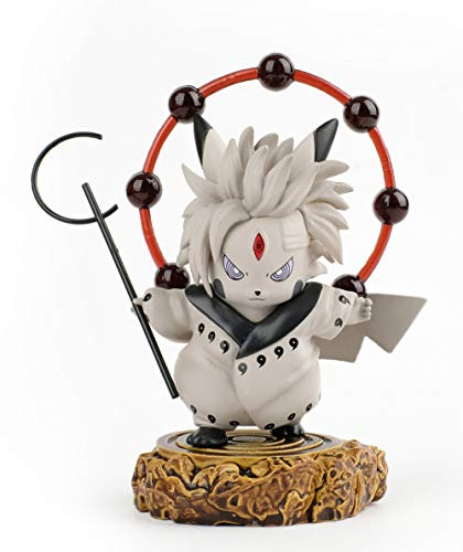 DOMAN Naruto Actions Figures Pikachu Cosplay Uchiha Madara Figure Statues Rikudousennin Modo Collection Birthday Gifts PVC 4