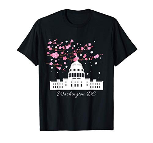 Washington DC Capitol Building Cherry Blossoms T Shirt T-Shirt