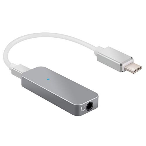 192kHz USB C to 3_5mm DAC Headphone Amplifier USB Type C to 3_5mm Headphone Adapter DAC Converter Portable Headphone Converter for Android 5_1 System Smartphone iPhone with iOS 10 or Later