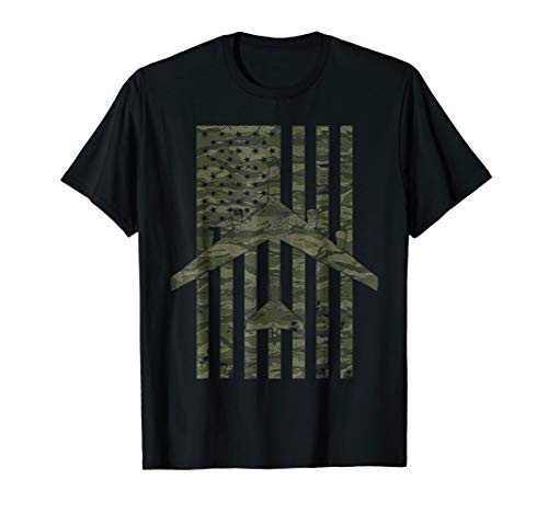 B-52 Stratofortress Tigerstripe Camo Vintage Flag T-shirt
