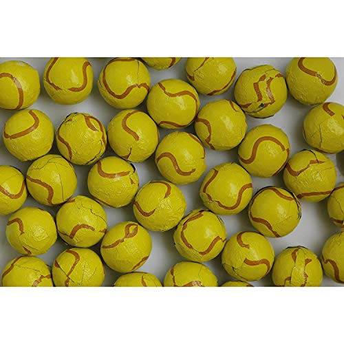 FirstChoiceCandy Milk Chocolate Foil Wrapped Balls Tennis 2 LB