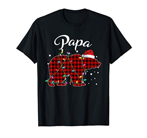 Red Plaid Papa Bear Matching Buffalo Pajama T-Shirt T-Shirt Red Plaid Papa Bear Matching Buffalo Pajama T-Shirt T-Shirt