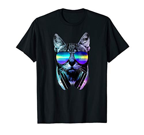 Rave Cat EDM Kitten DJ Kitty Tech House Music Underground T-Shirt