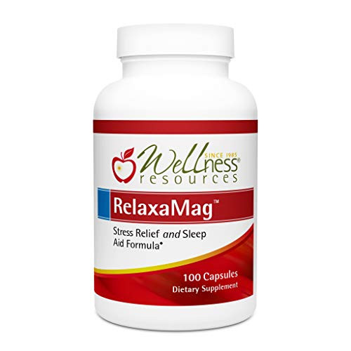 RelaxaMag - High Absorption Magnesium for Sleep   Stress - with Magnesium Glycinate 100 Capsules