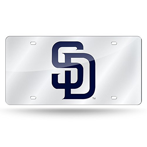 Rico MLB San Diego Padres Laser Cut License Plate Silver