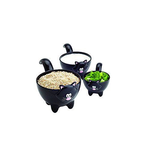 MSC International Joie Meow Cat Stackable Kitchen Measuring Cups Set, Colors Vary