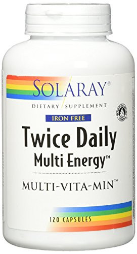 Solaray Multi Energy No Iron Two Daily Capsules  120 Count