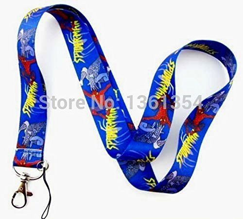 Marvel Comics SPIDERMAN Character Blue LANYARD Keychain ID Holder Licensed