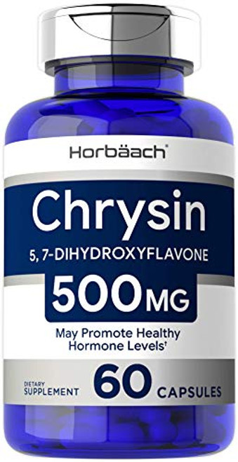 Chrysin 500mg  60 Capsules  Passion Flower Extract  Non-GMO Gluten Free  by Horbaach